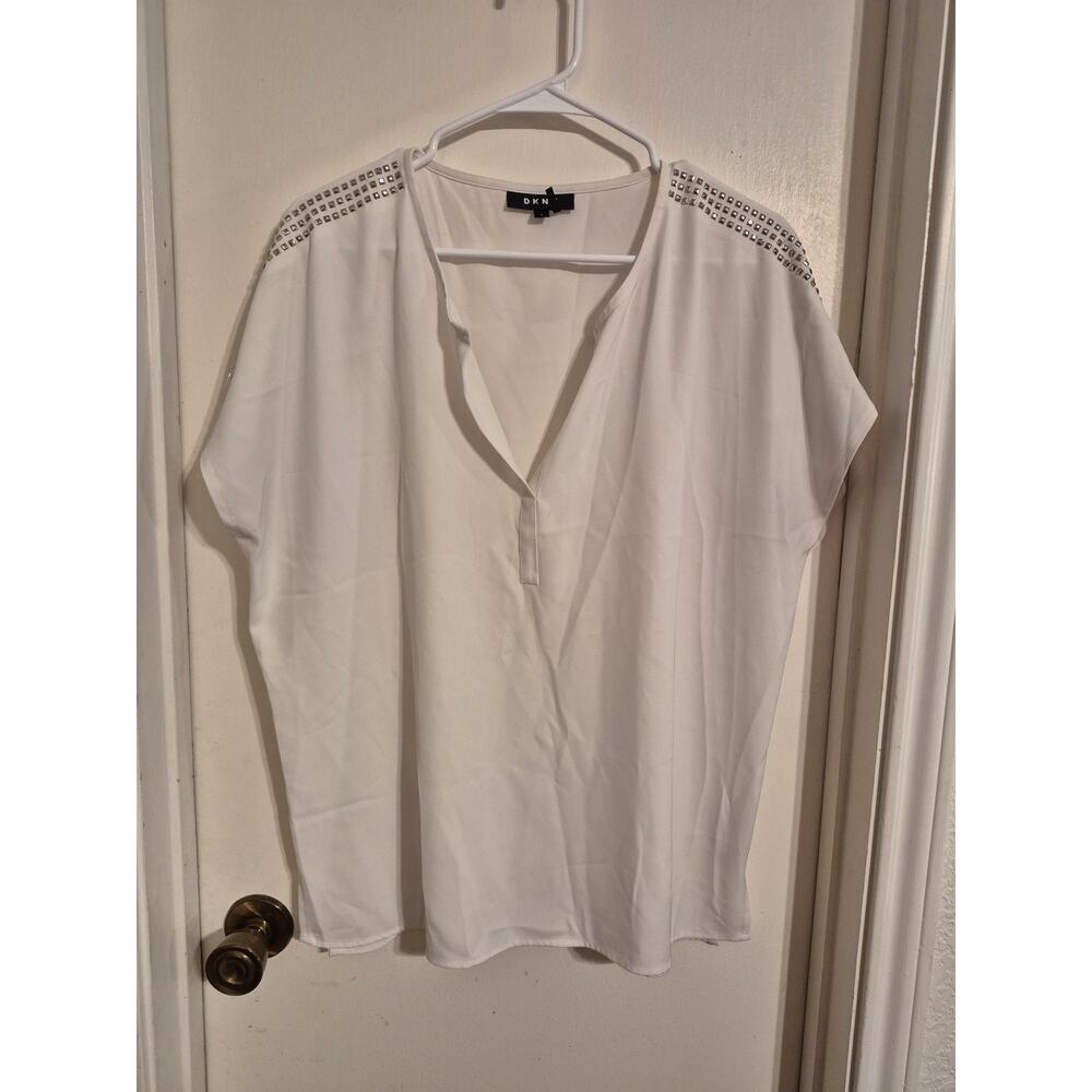 DKNY Studded Blouse Size Large